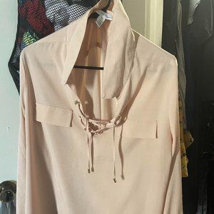 calvin klein long sleeve blouse